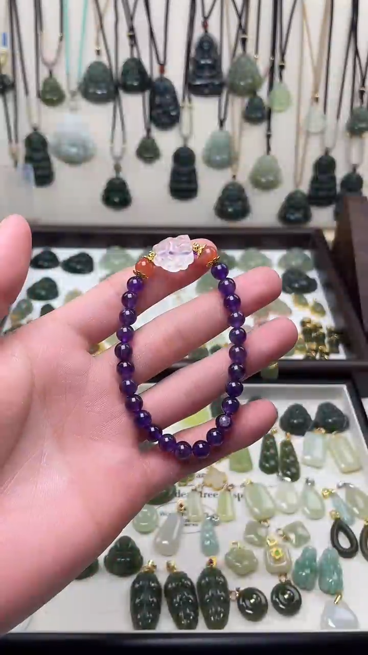 未镶嵌手串紫晶未镶嵌 手串 紫晶