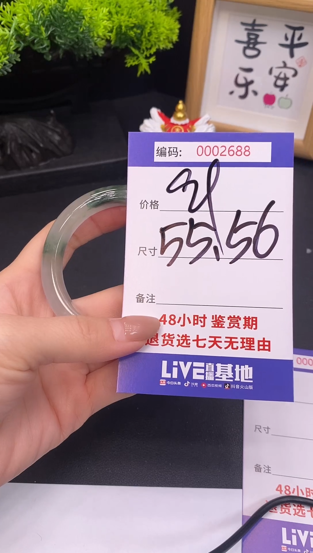 未镶嵌手镯翡翠0002688