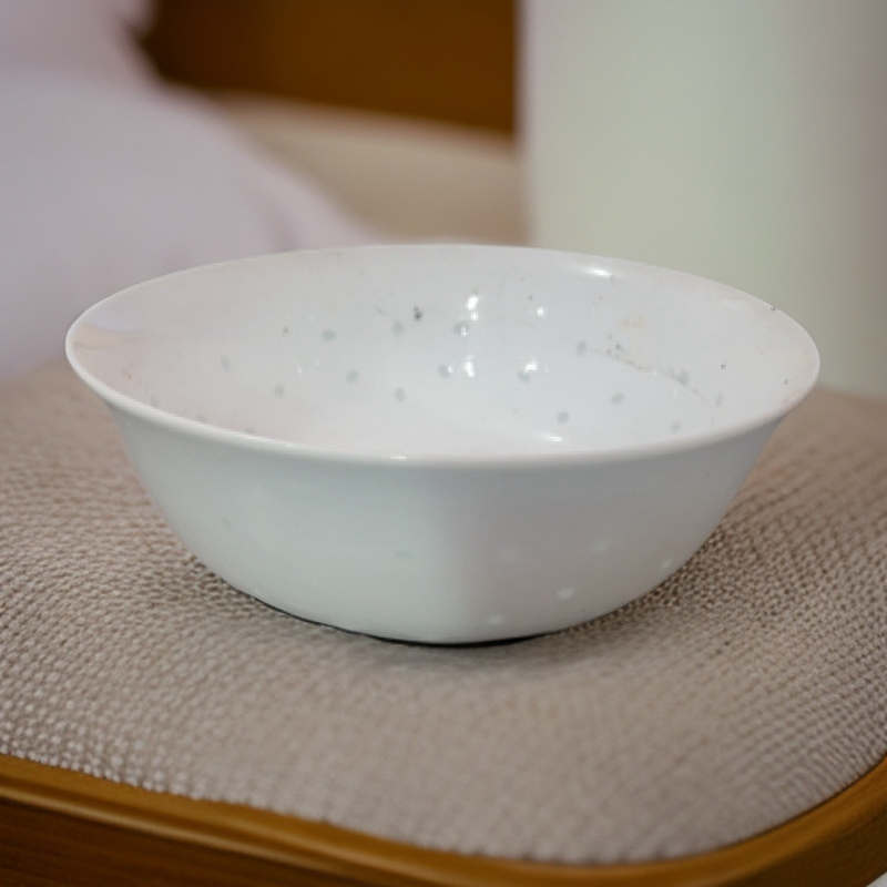景德镇陶瓷纯白玲珑7寸面碗