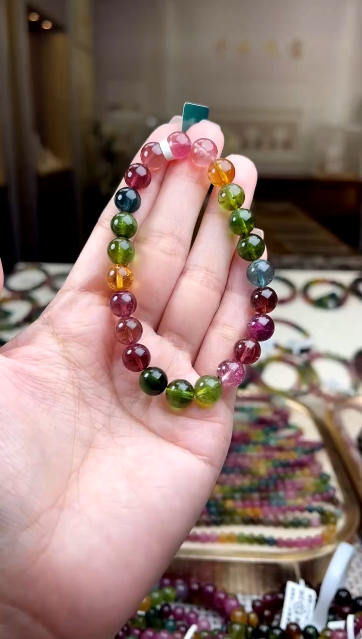 【闪购商品】/未镶嵌碧玺8mm+碧玺单圈多样性发货