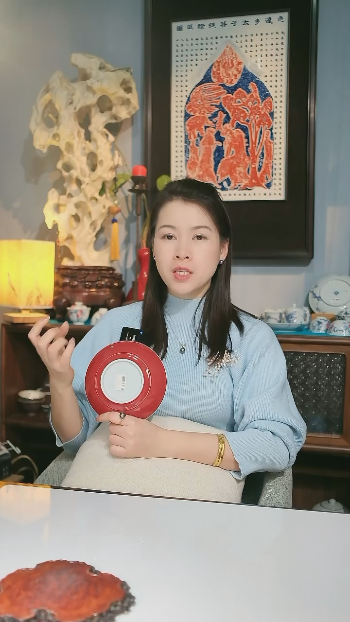 【闪购商品】清本源--红釉壶承盘