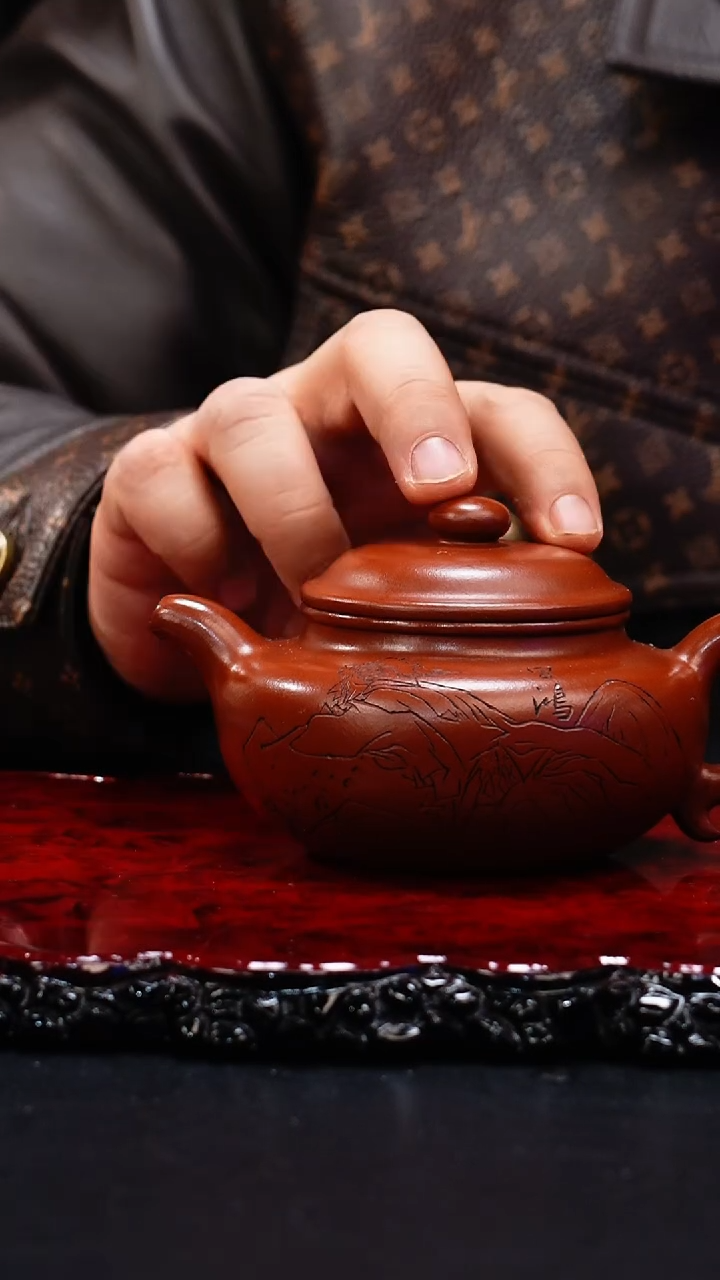 【闪购商品】紫砂茶壶34 仿古,LN,大红袍,