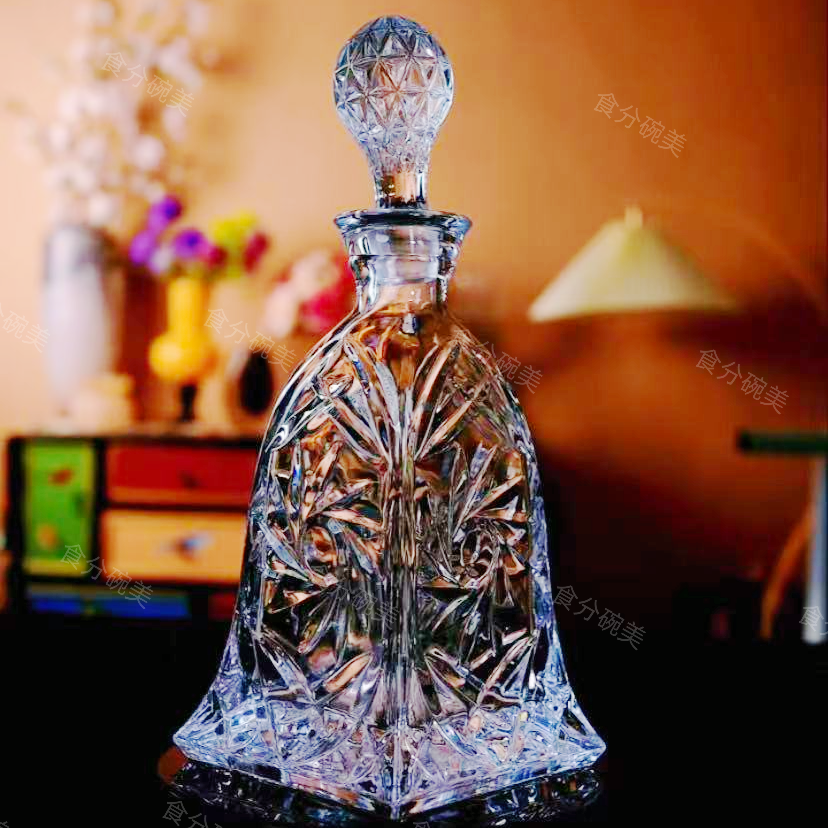 太阳花酒樽 欧式奢华洋酒水晶玻璃醒酒器高档酒壶存酒餐厅酒吧