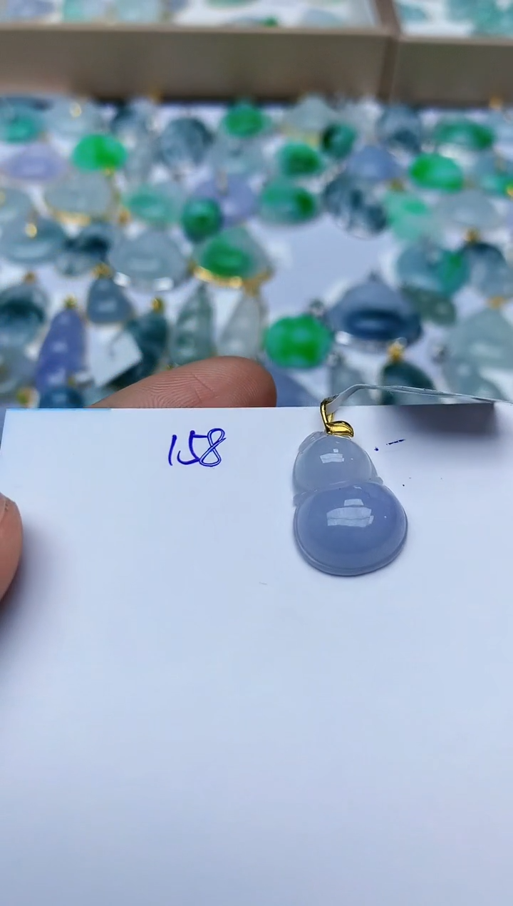 【闪购商品】翡翠颈饰18K金镶嵌天然翡翠A货