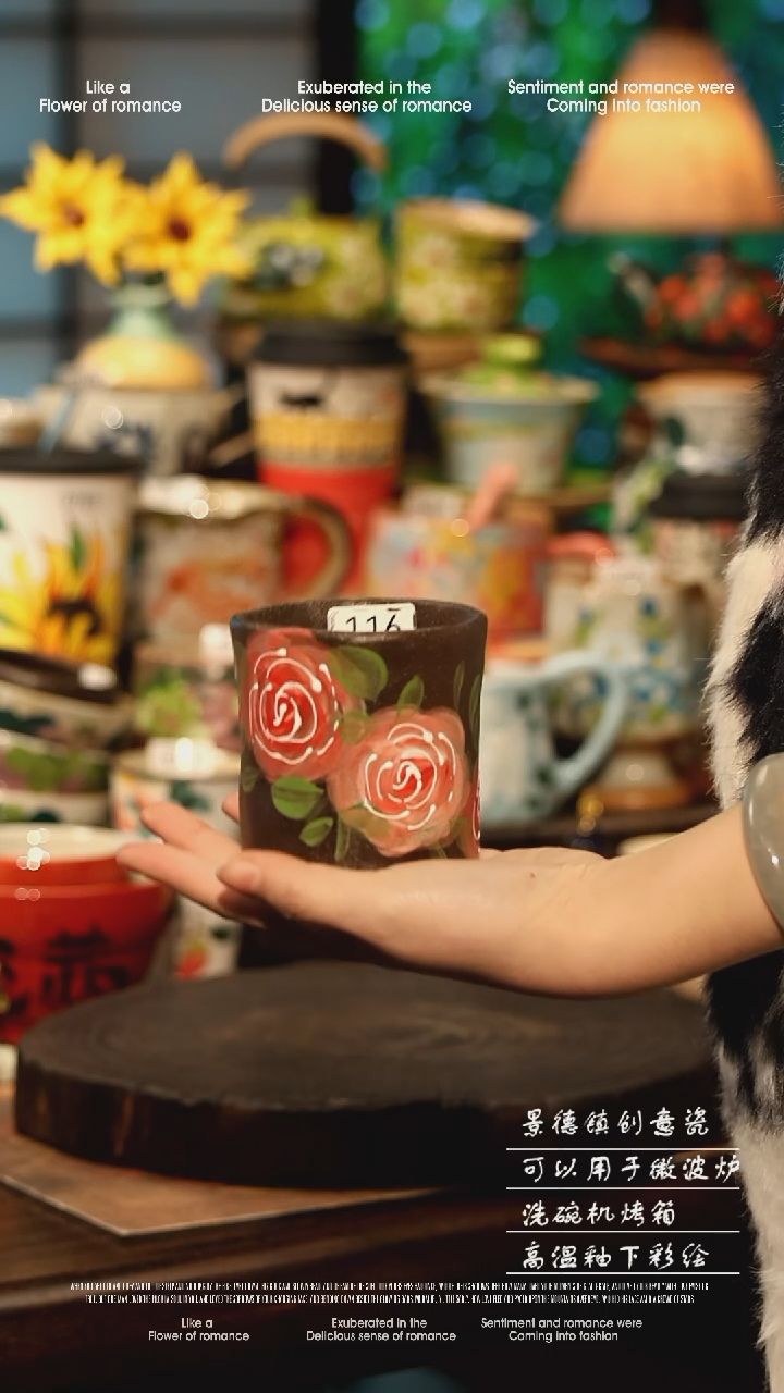 陶瓷景德镇高温釉下彩手工手绘款式@A0116@