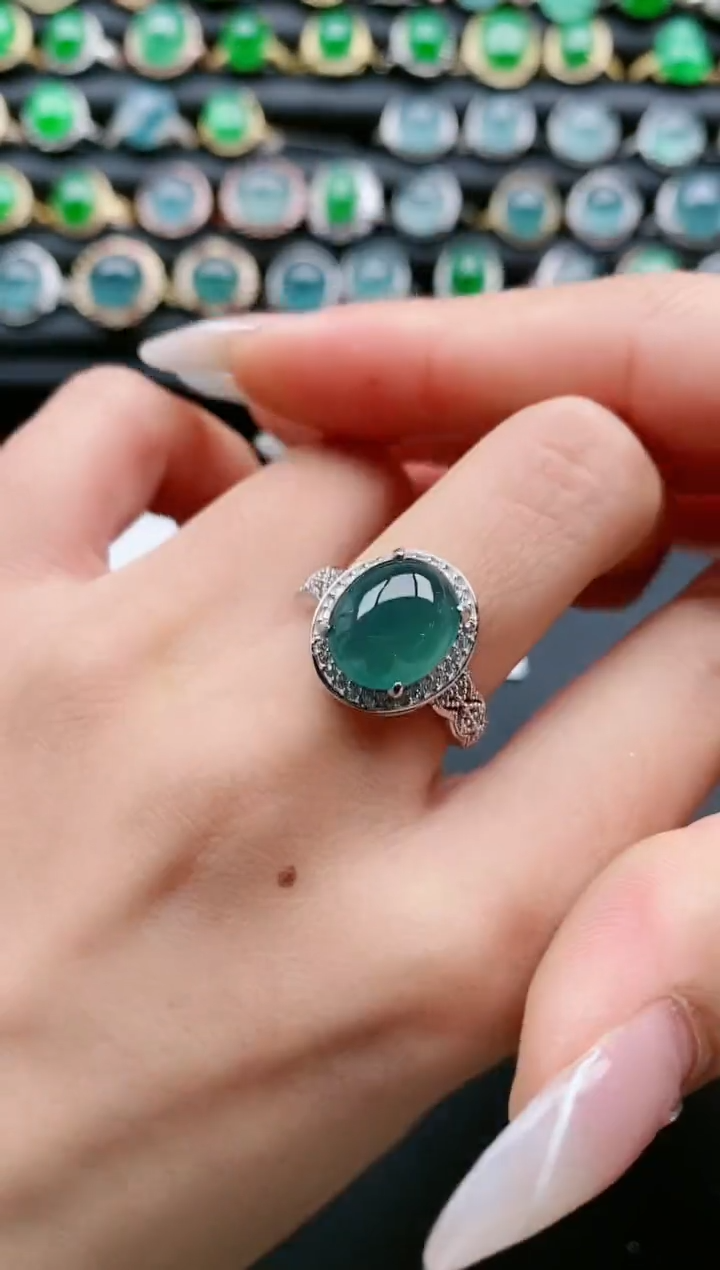 【闪购商品】翡翠戒指银S925镶嵌11111111
