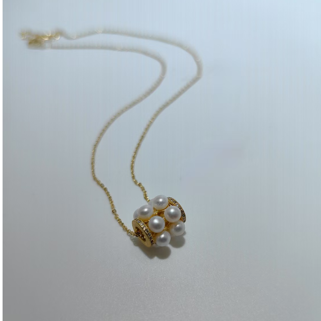 淡水珍珠经典时尚百搭多珠路路通小蛮腰吊坠