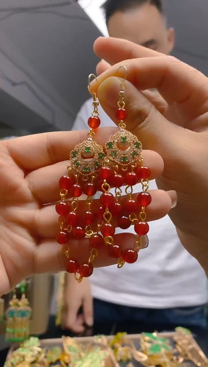 【闪购商品】玛瑙/玉髓耳饰合金0109玛瑙饰品