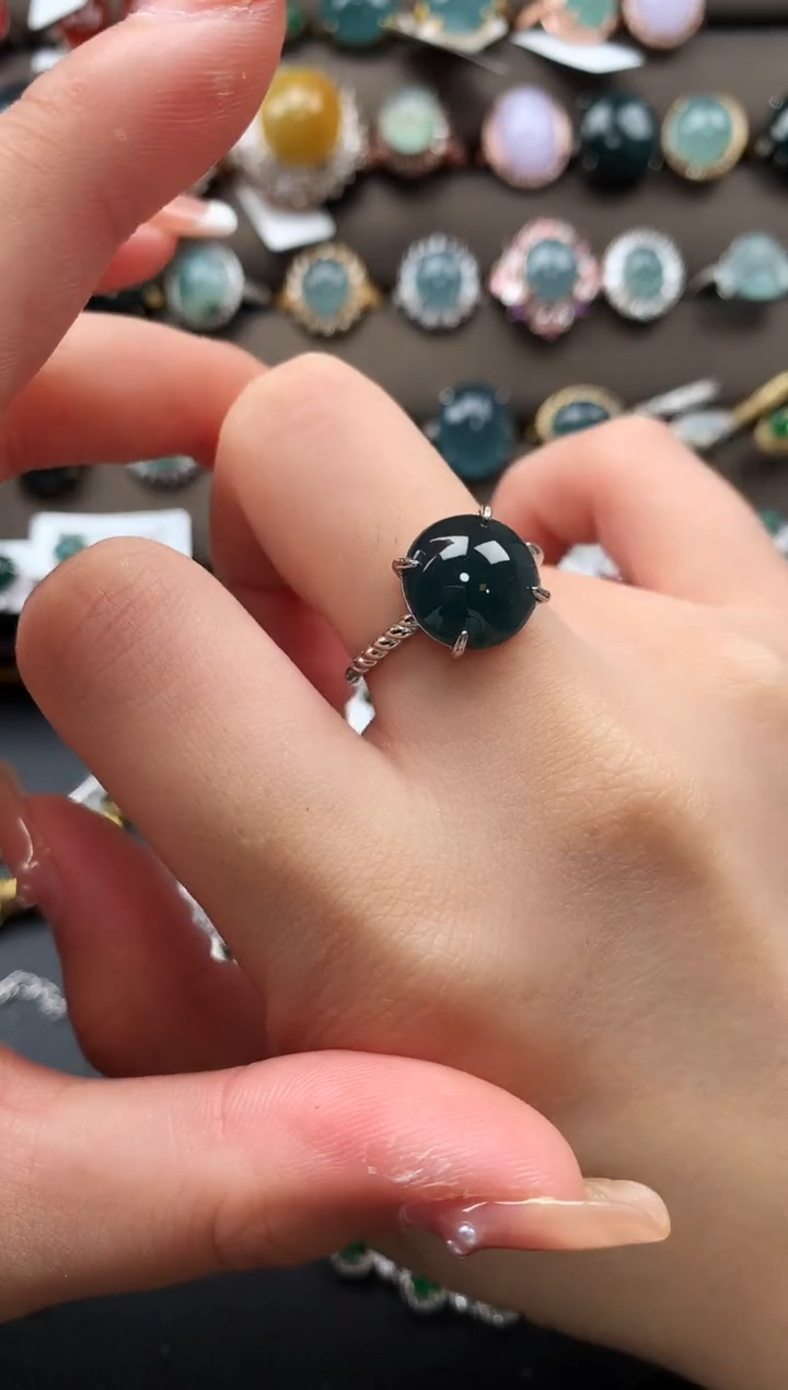 【闪购商品】翡翠戒指银S925镶嵌241241