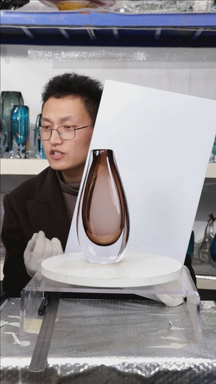 【闪购商品】琉璃【幻彩】高25精品琉璃正常手工痕迹