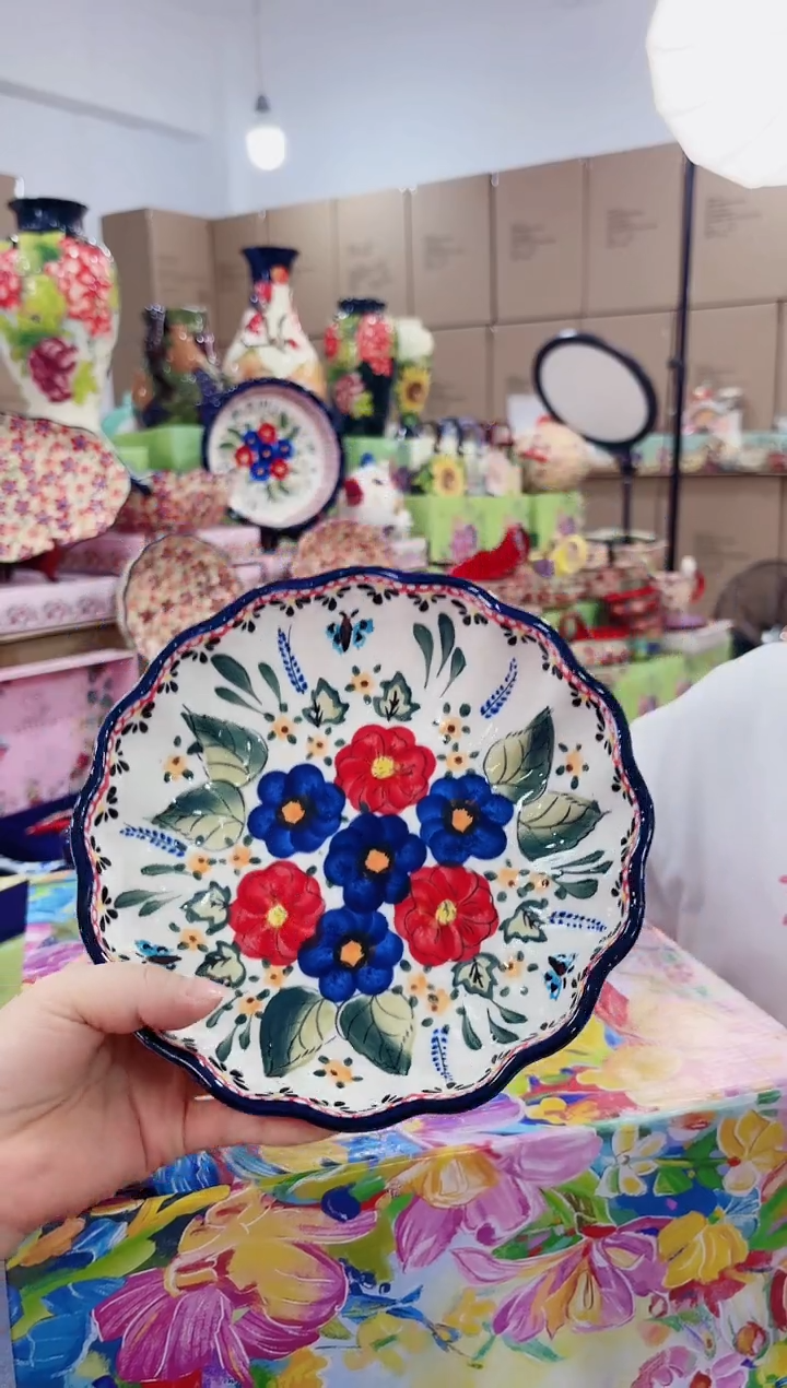 瓷8英寸波浪汤四个-西里