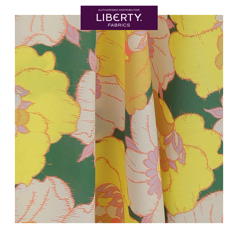 1MF染秋牡丹 意大利 liberty AnemoneTana lawn长纤棉布 宽1.36米