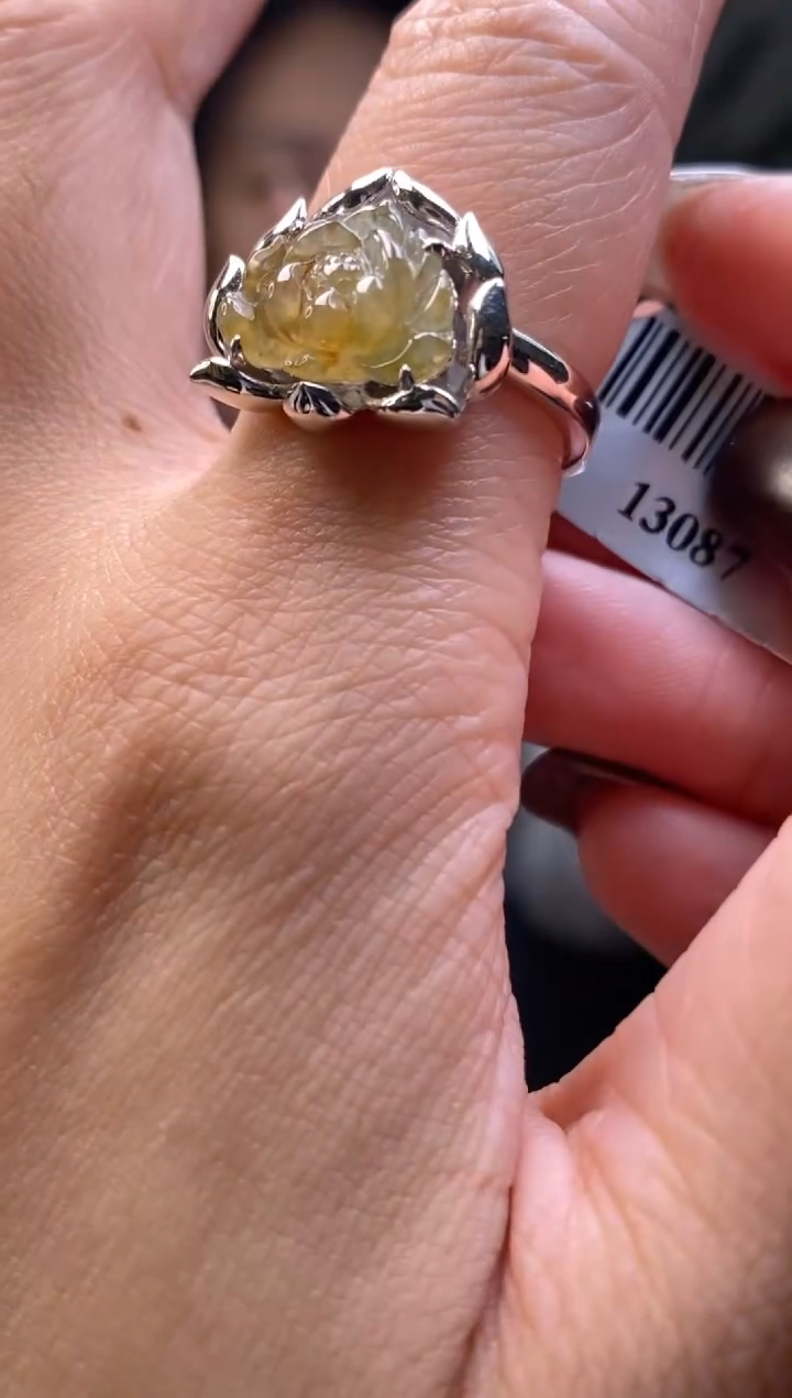 颈饰银S925镶嵌翡翠净货13087