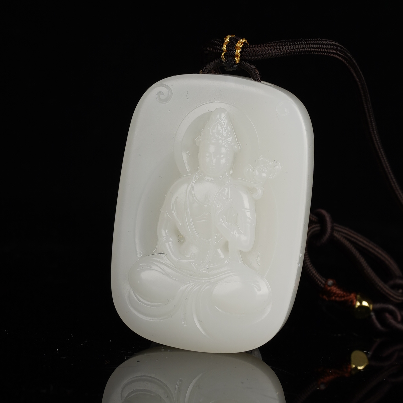 XX03243二十世纪和田玉菩萨挂坠