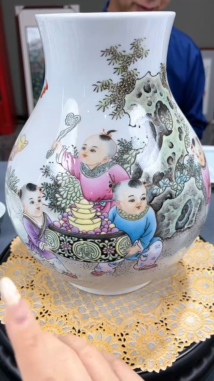 【闪购商品】官窑瓷画院299官窑瓷画院童子福筒