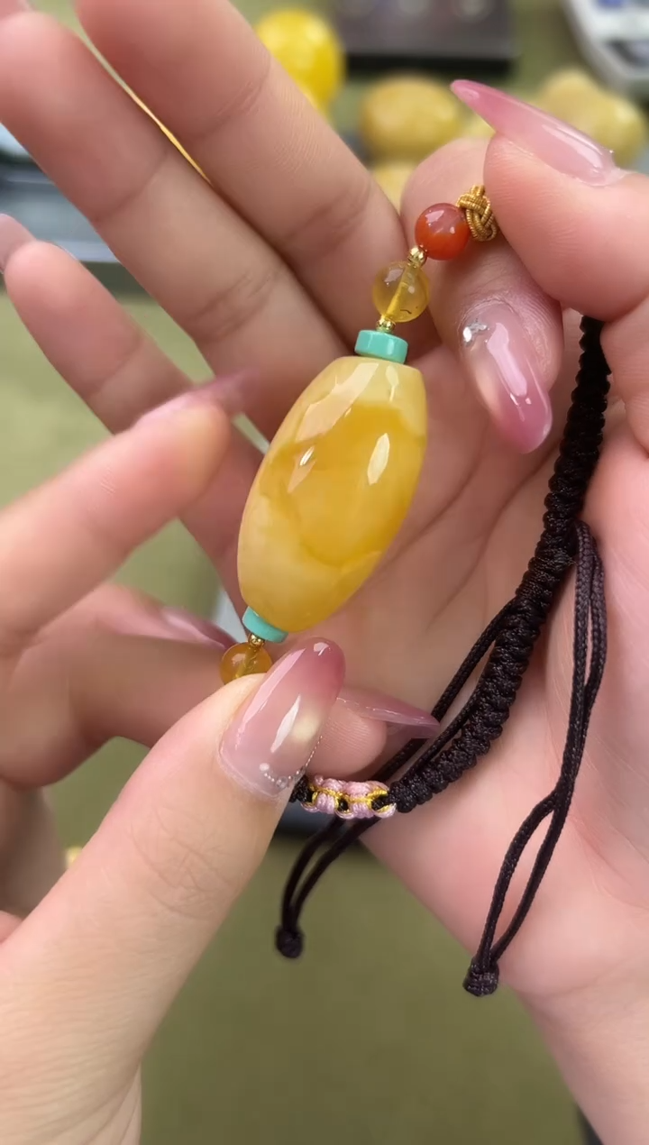 裸石琥珀未镶嵌天然琥珀蜜蜡手绳