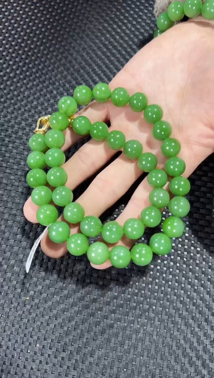 【闪购商品】和田玉（碧玉）项链未镶嵌约12mm多样性发一