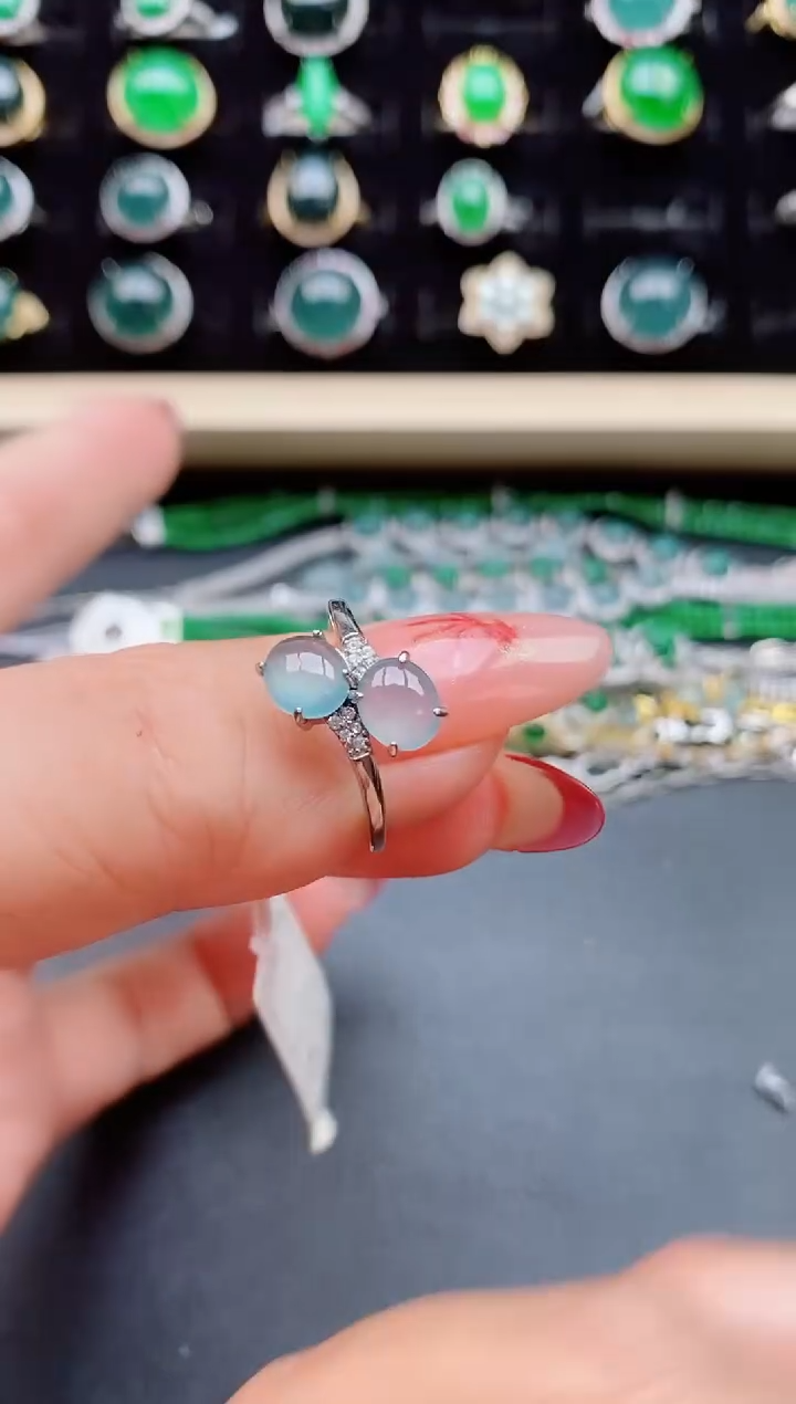 【闪购商品】翡翠戒指银S925镶嵌321321