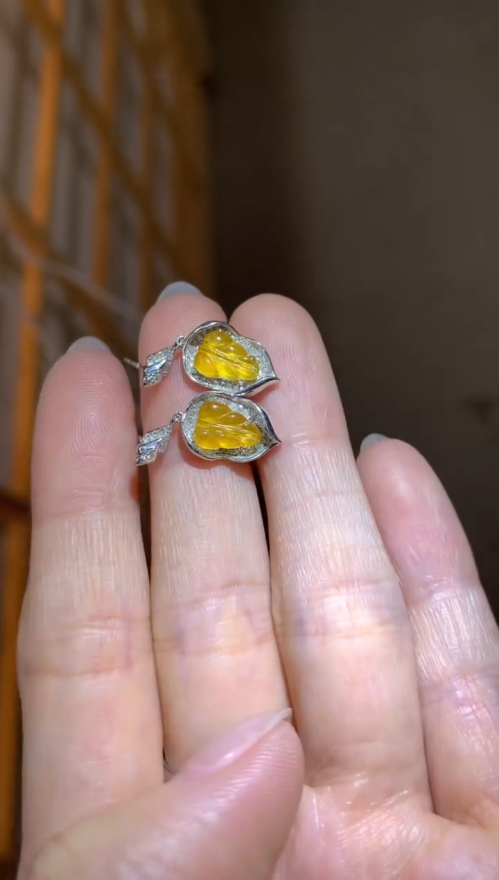 【闪购商品】翡翠耳饰18K金镶嵌|不退不换