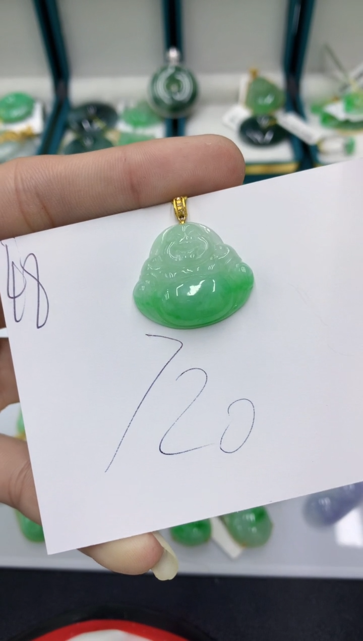 【闪购商品】翡翠颈饰18K金镶嵌翡翠