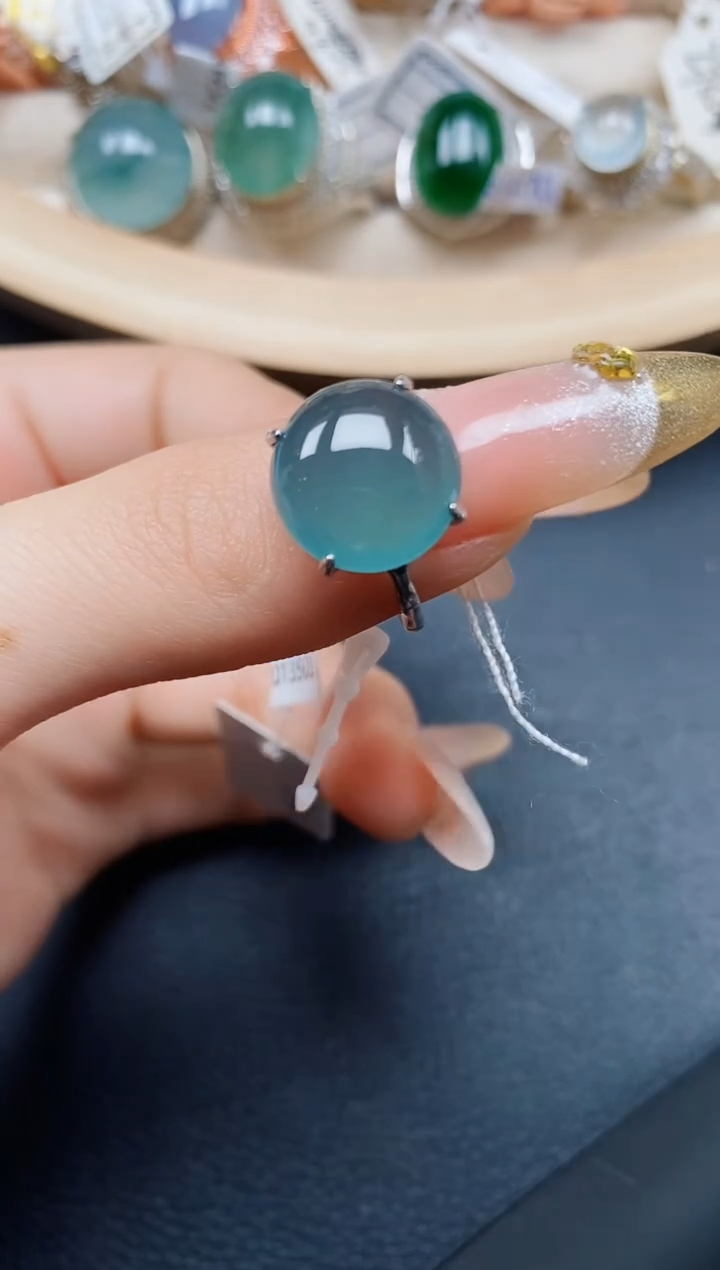 【闪购商品】翡翠戒指银S925镶嵌翡翠