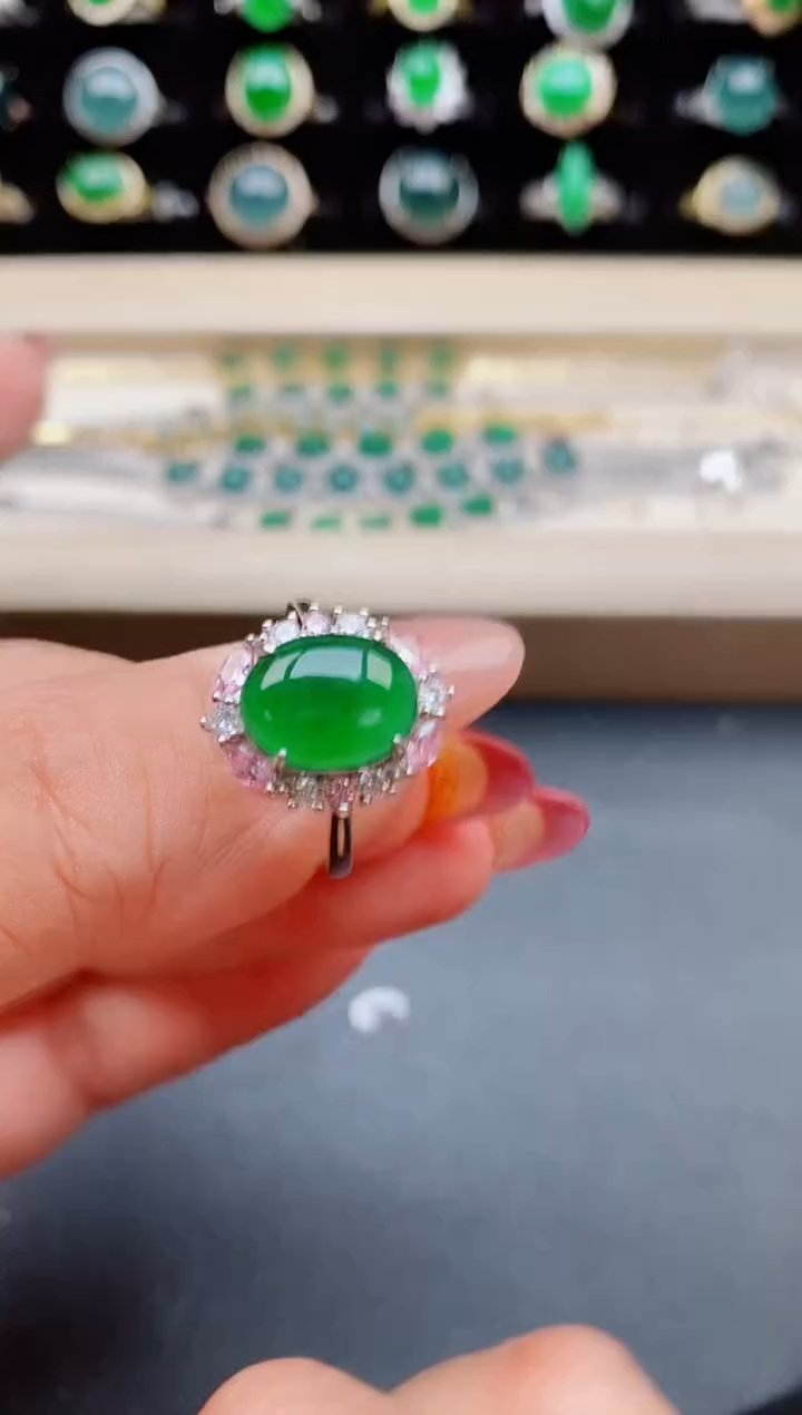 【闪购商品】翡翠戒指银S925镶嵌31231