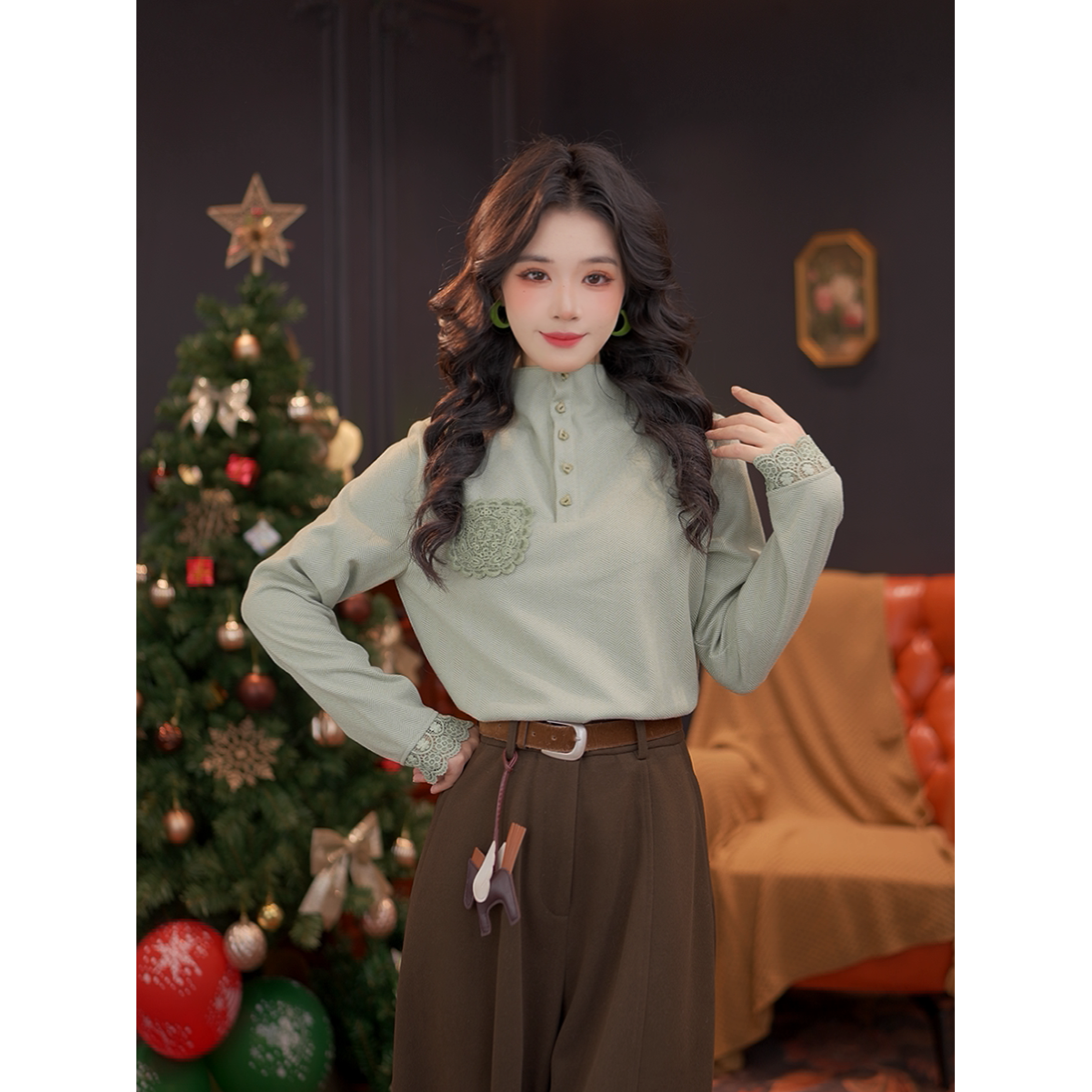 DaYuanSAD婉儿半高领针织打底衫女秋冬季内搭上衣长袖T恤#L15002