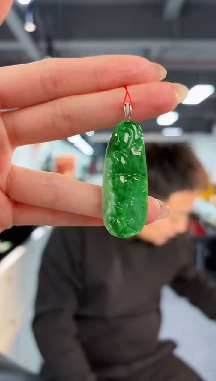 【闪购商品】翡翠颈饰18K金镶嵌缅料A货/支持复检/一件