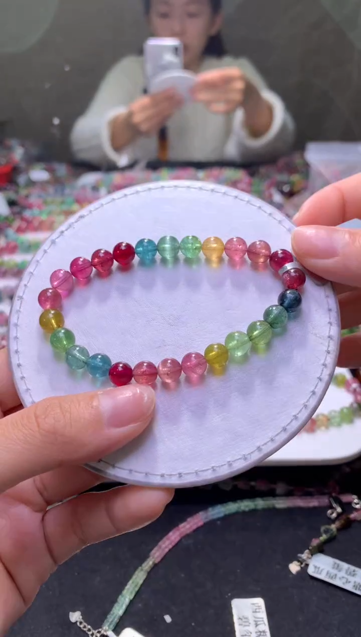 未镶嵌手串碧玺A117【天然碧玺】