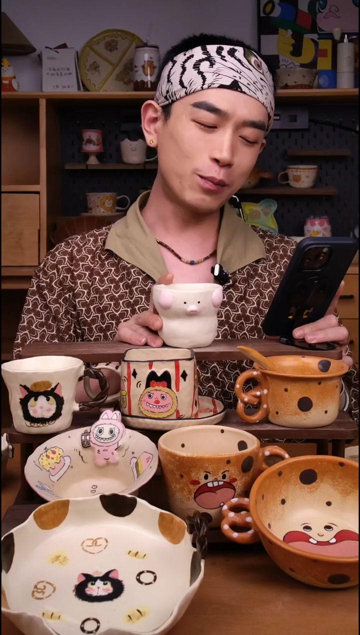 杯子景德镇可爱设计师款陶瓷