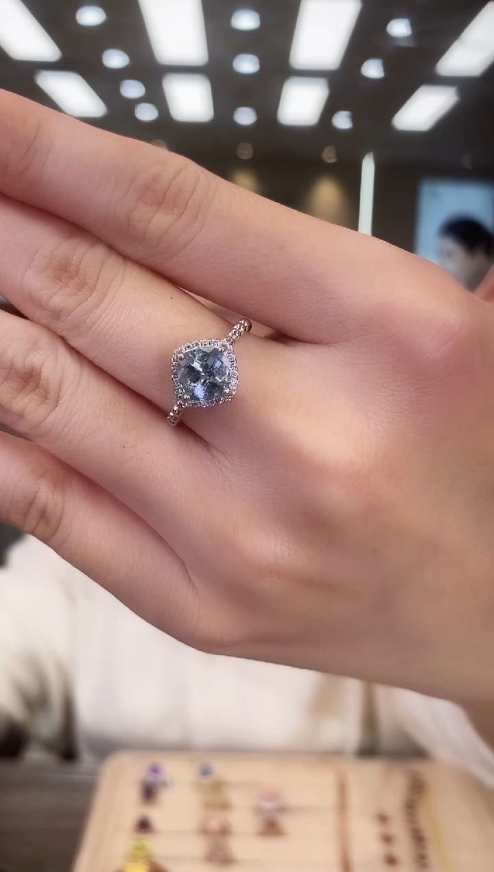 银S925镶嵌戒指海蓝宝石09