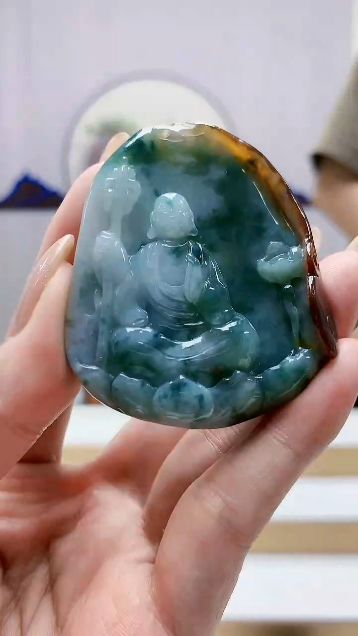 未镶嵌定制翡翠4917MM-毛货挂件42