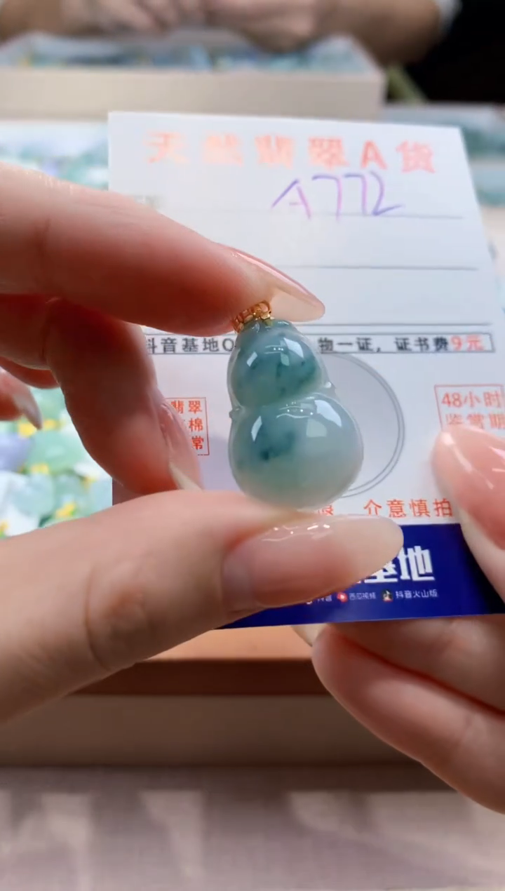 颈饰未镶嵌翡翠天然翡翠挂件  