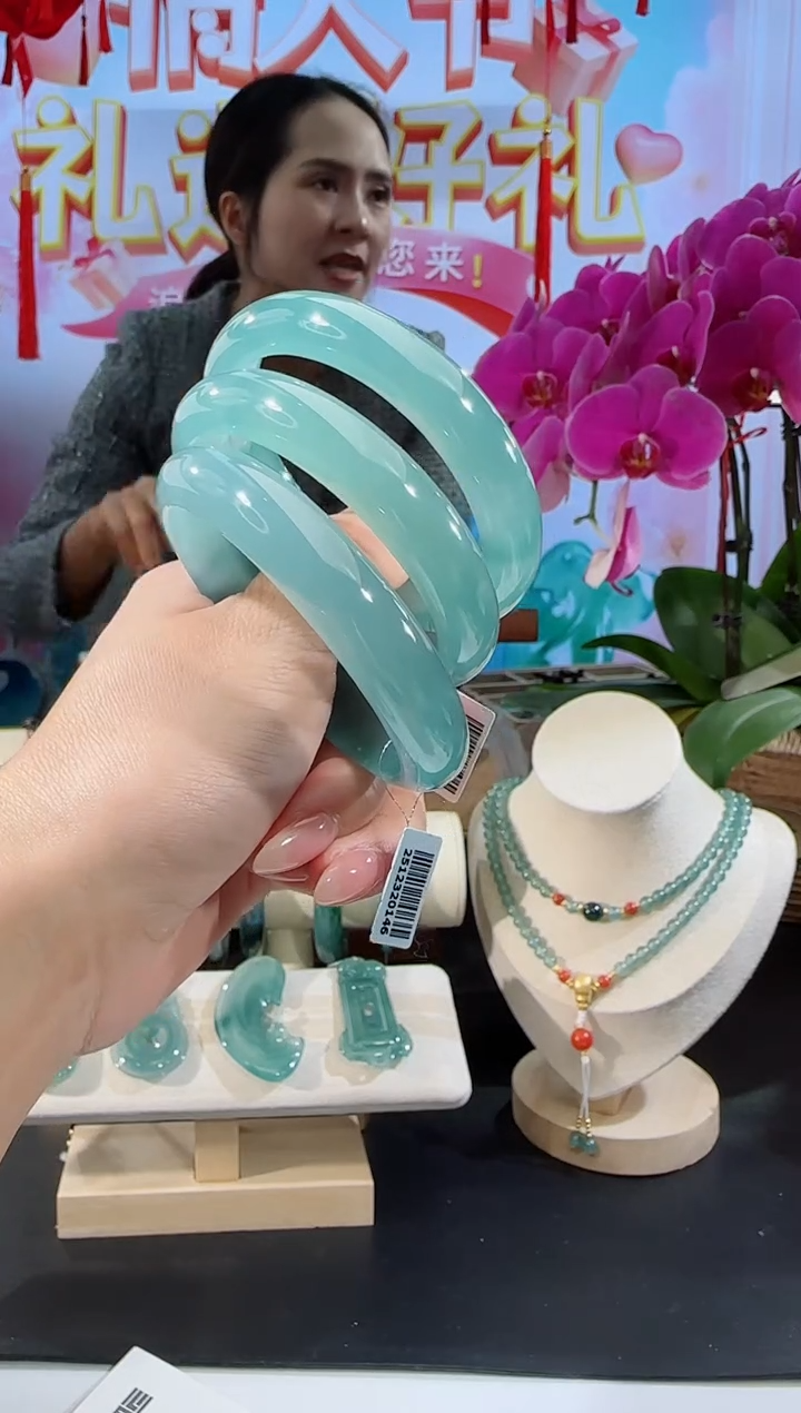 【闪购商品】翡翠手镯未镶嵌正圈圈口可选多样性发一