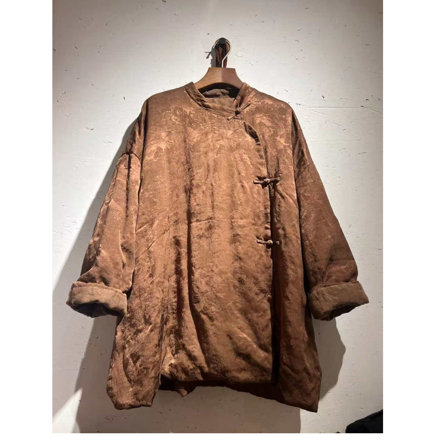 【小姨】分享衣路原创设计古拙手工盘扣棉衣，衣长74/144胸围