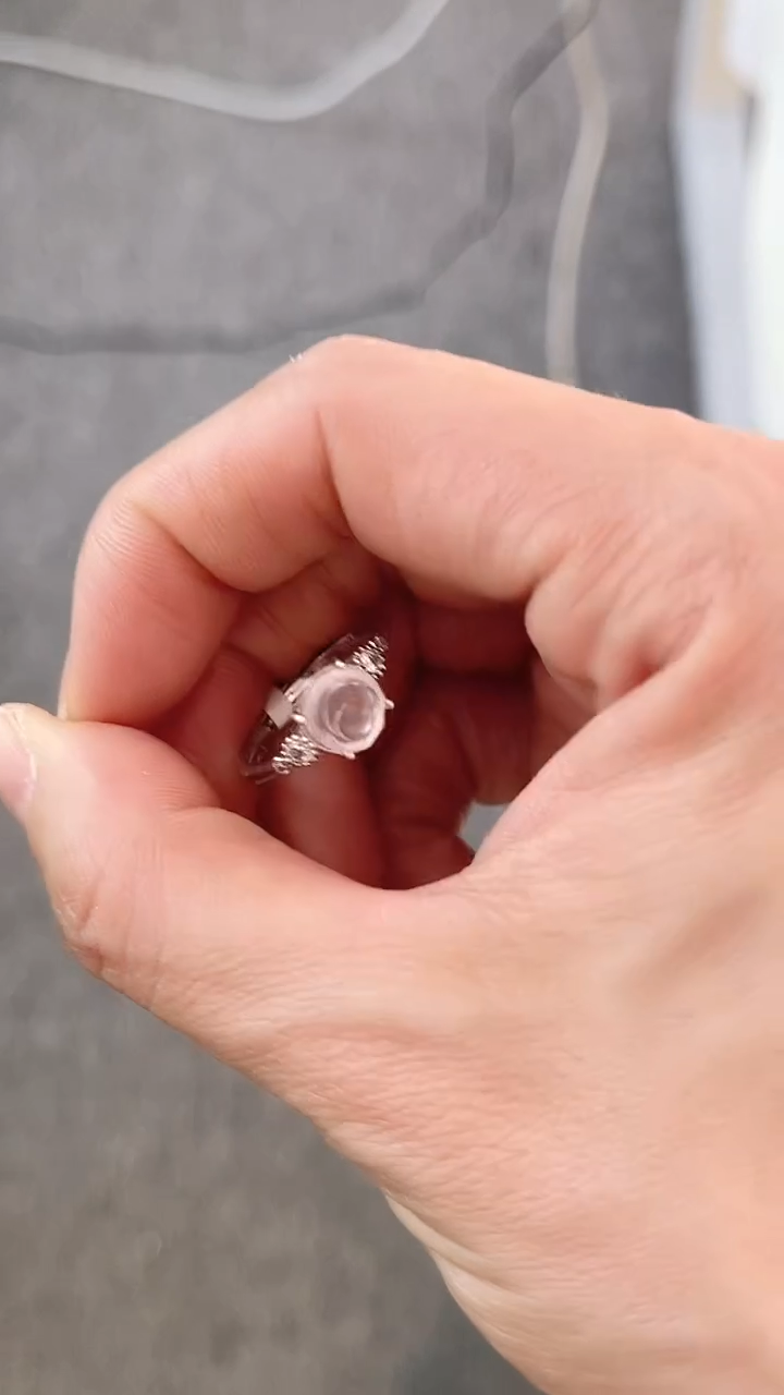 【闪购商品】水晶戒指银S925镶嵌成品