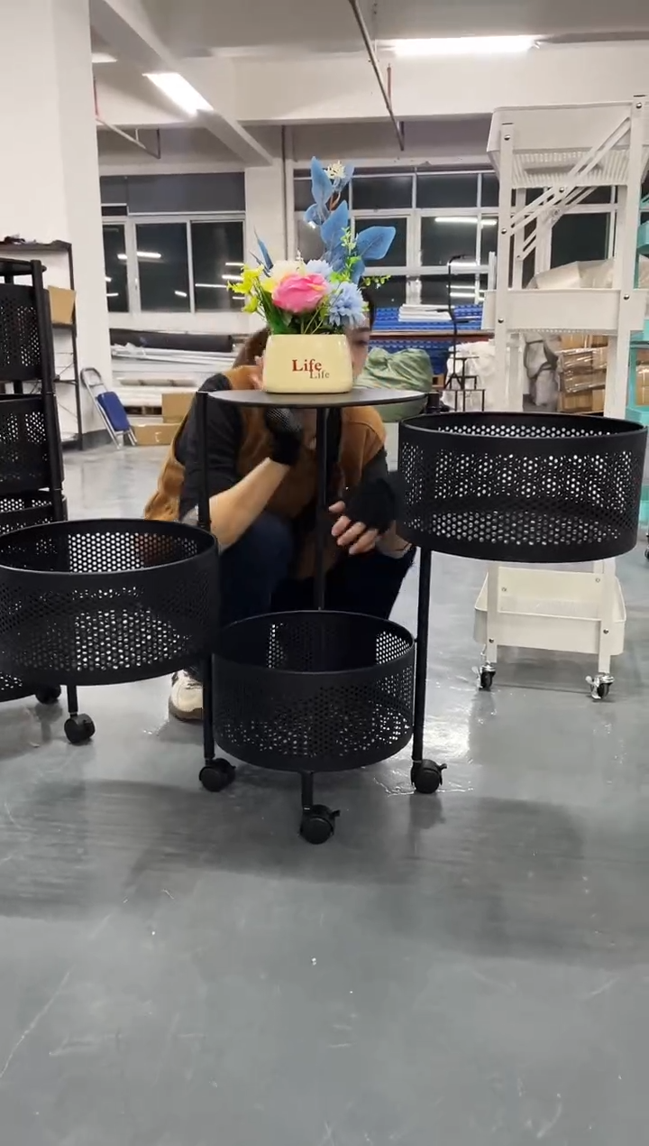 合金三层旋转菜篮子/直径30高度60