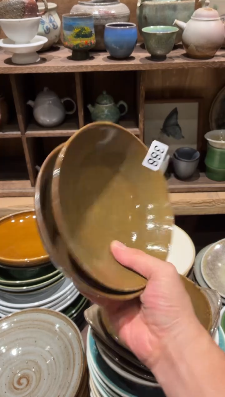 瓷片薄*388黑金圆口碗2个