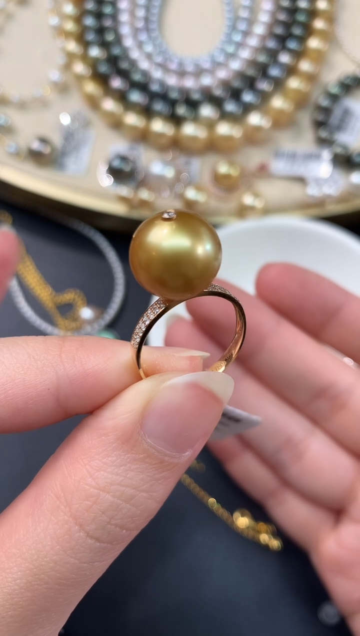 【闪购商品】海水珍珠戒指18K金镶嵌A307|3800