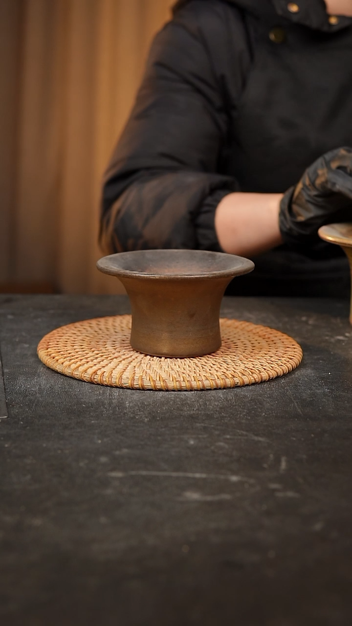 【闪购商品】瓷片泥泥手工花盆口10高7