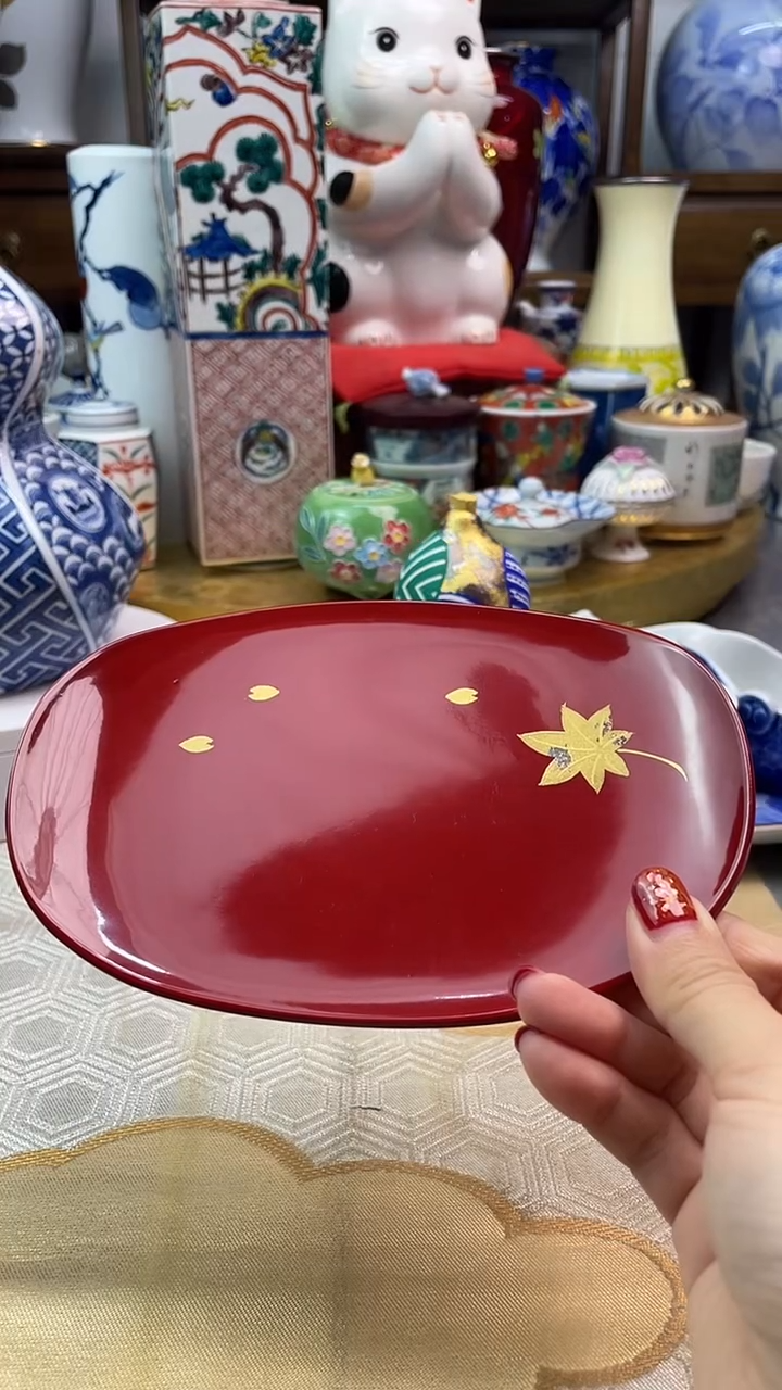 【闪购商品】盘日产实木金箔壶承