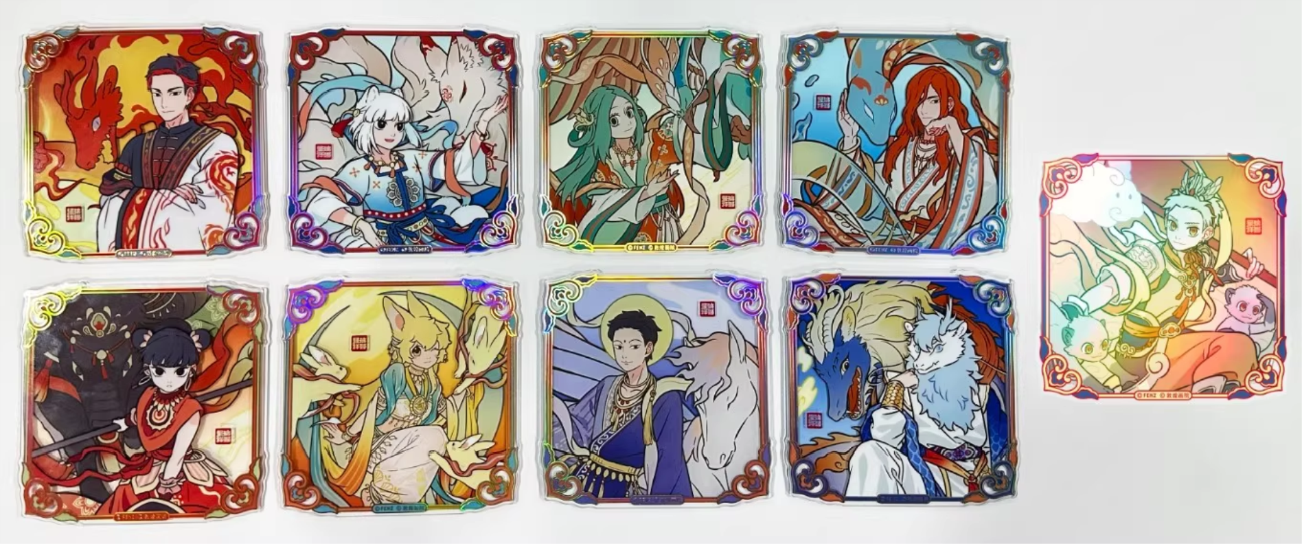 非人哉x敦煌画院联名 瑞兽呈祥系列【直播帮拆】亚克力卡