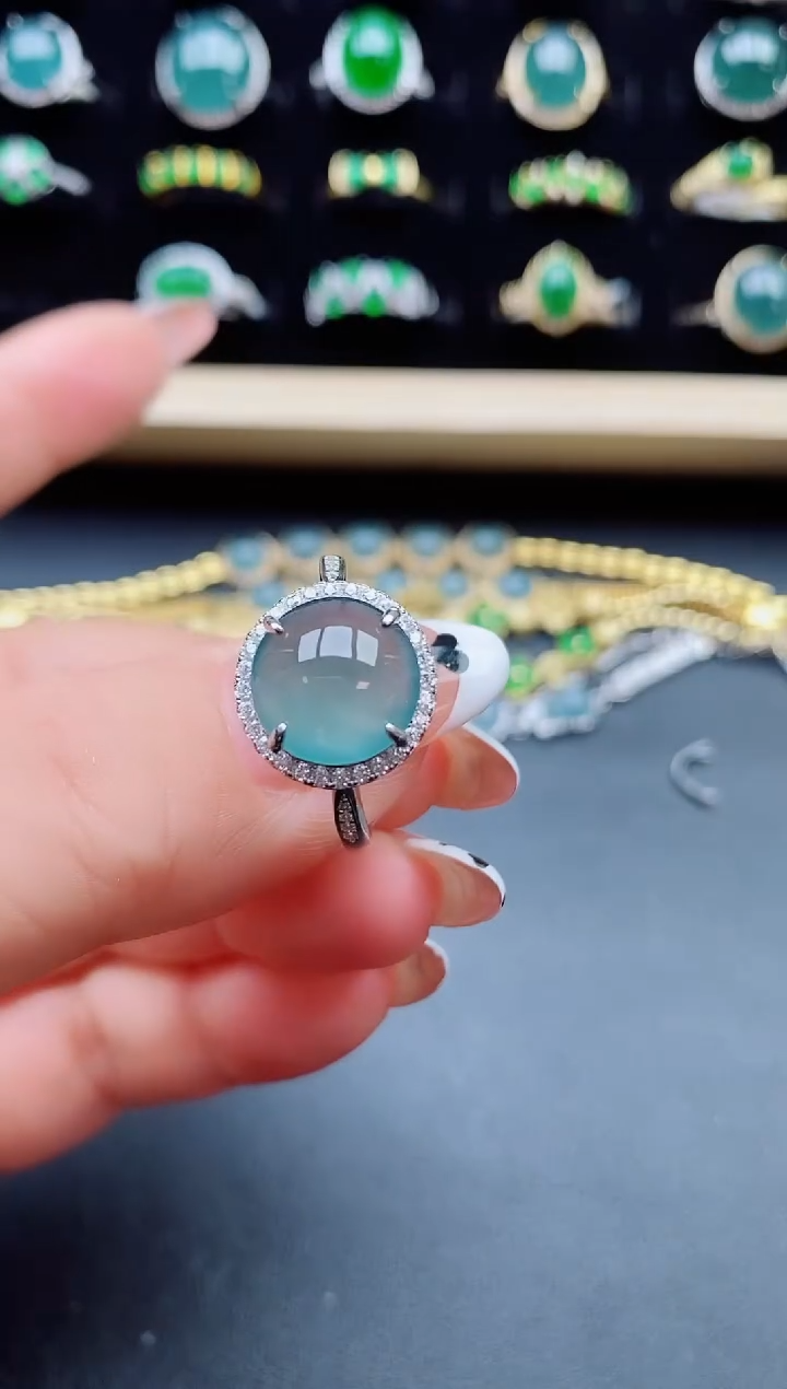 【闪购商品】翡翠银S925镶嵌戒指50805850