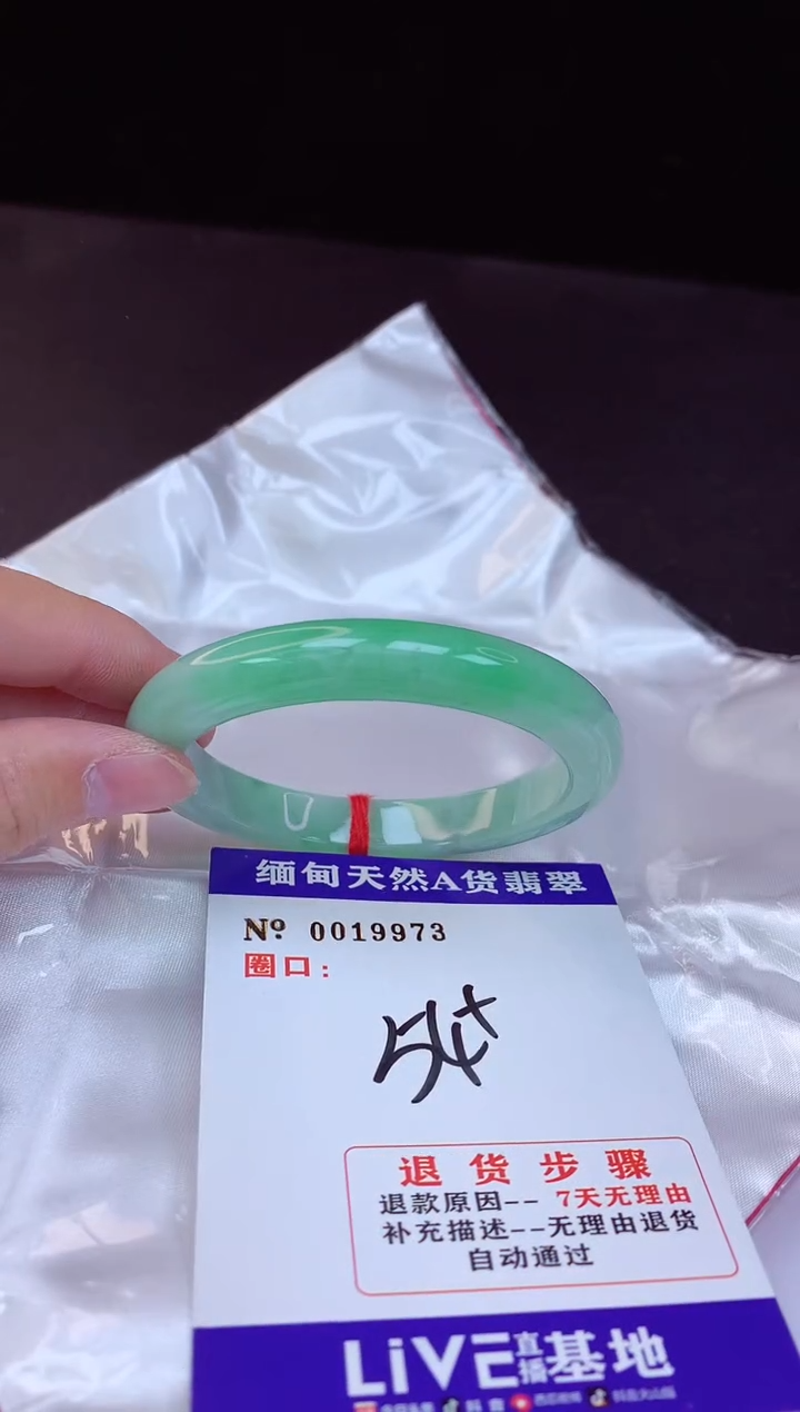 【闪购商品】翡翠手镯未镶嵌54+             