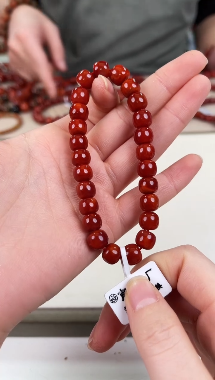 未镶嵌瓦西老型手串8+南红玛瑙（多样式发其一）