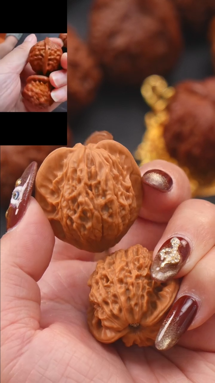 【闪购商品】文玩核桃把件36七步沟公子帽