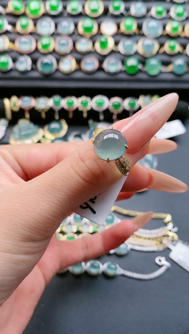 【闪购商品】翡翠戒指银S925镶嵌111111