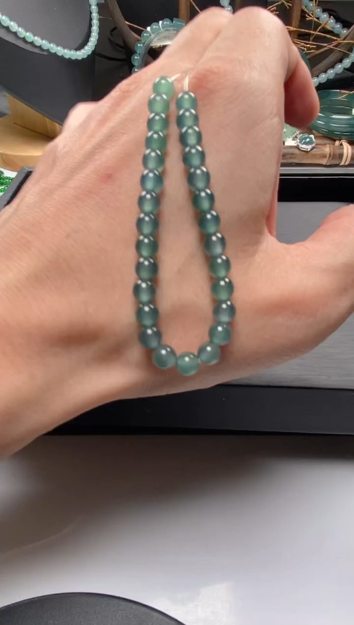 【闪购商品】翡翠手串未镶嵌多样性发货37颗卡5