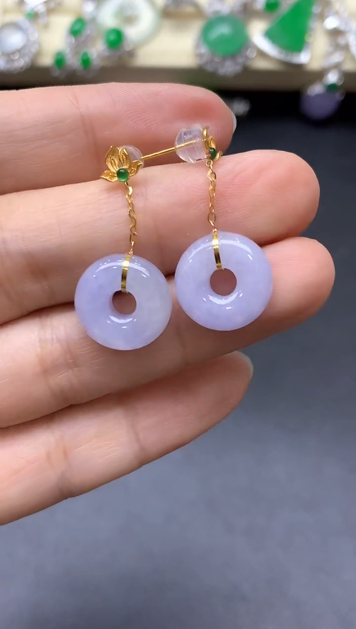 颈饰18K金镶嵌翡翠354-中国好珍宝