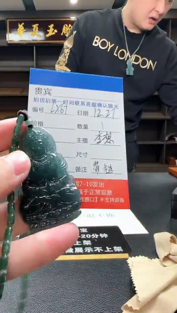 未镶嵌定制翡翠LX67翡翠吊坠赠珠链-多样性发其一